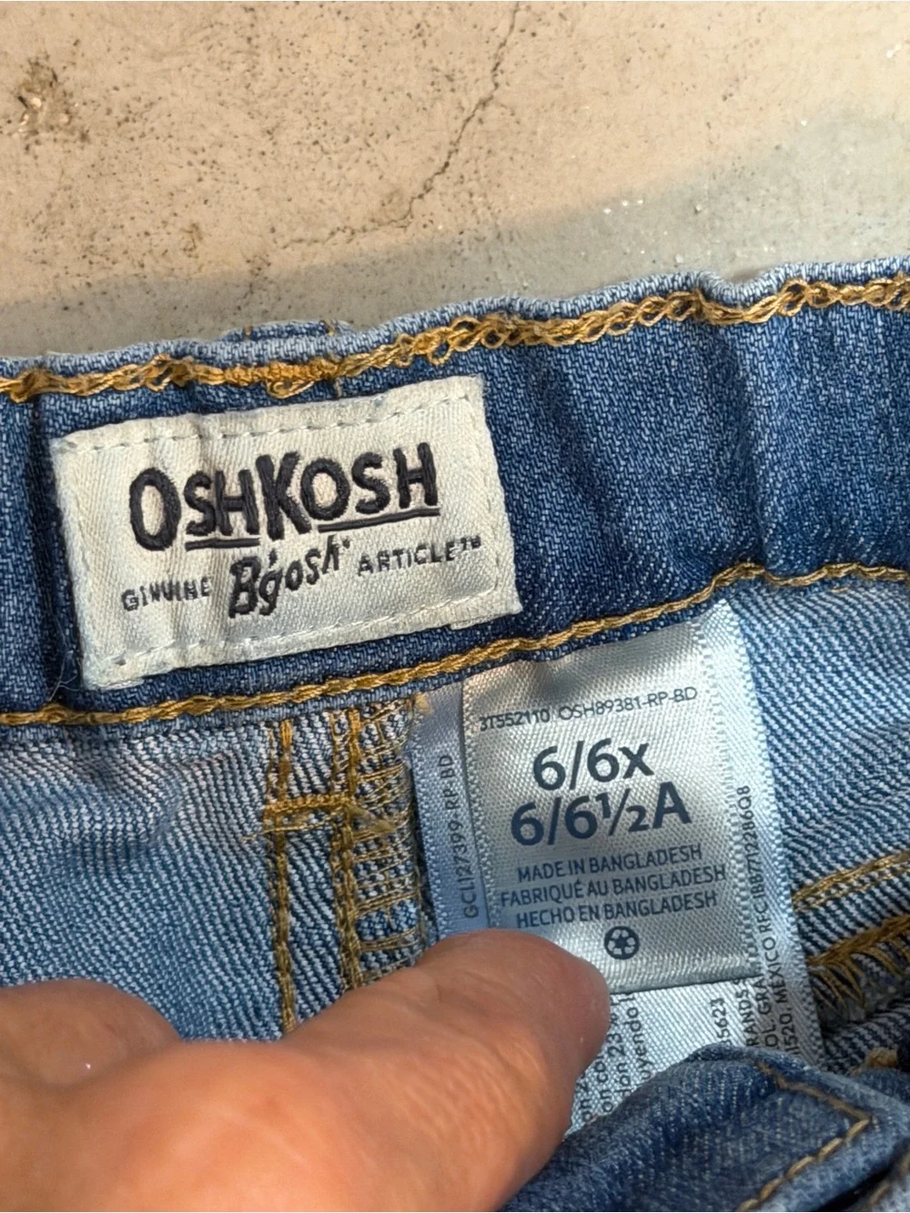 OshKosh B'gosh Girls' Blue Denim Jeans